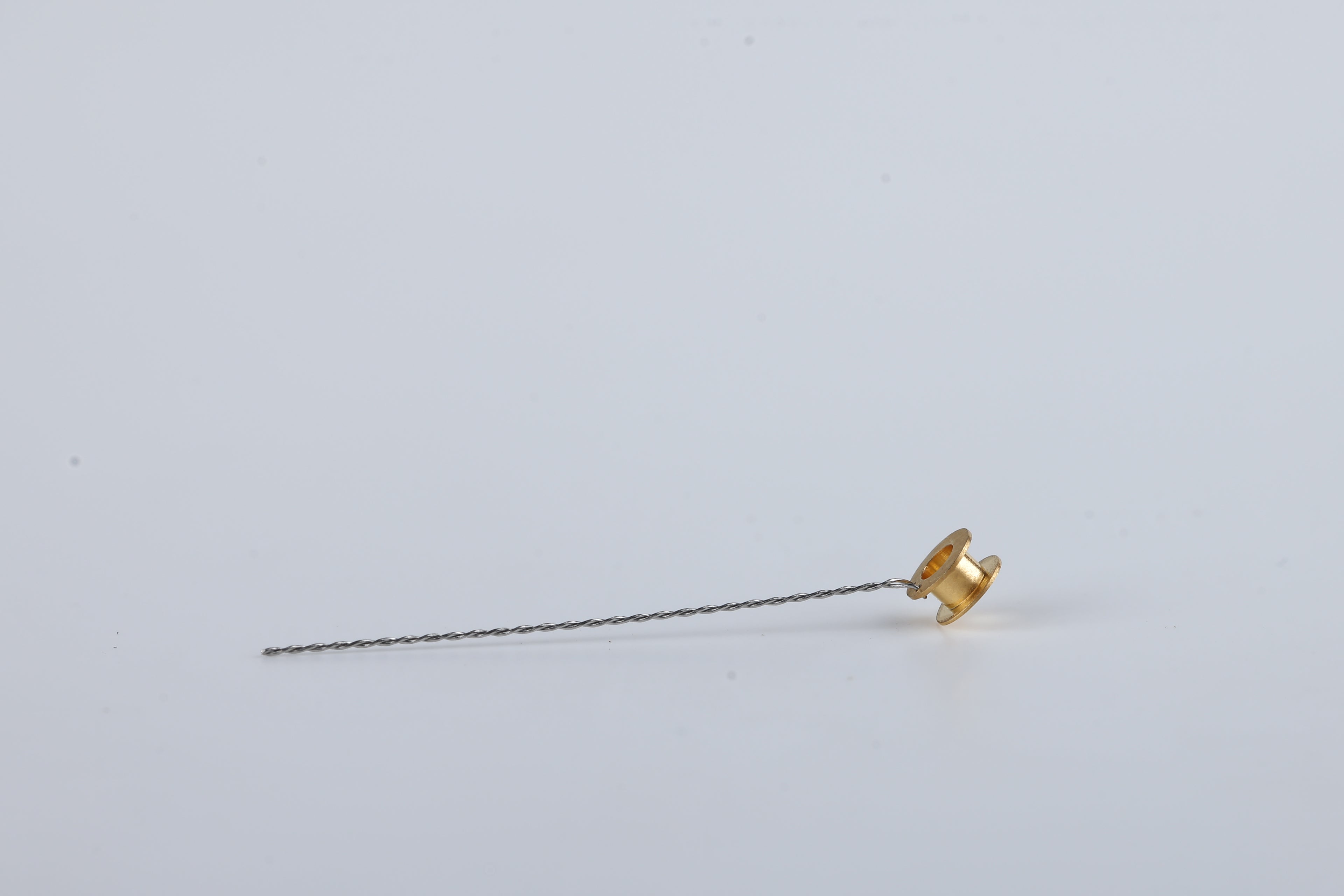 Gold Vent Tube type Collar Button With Wire